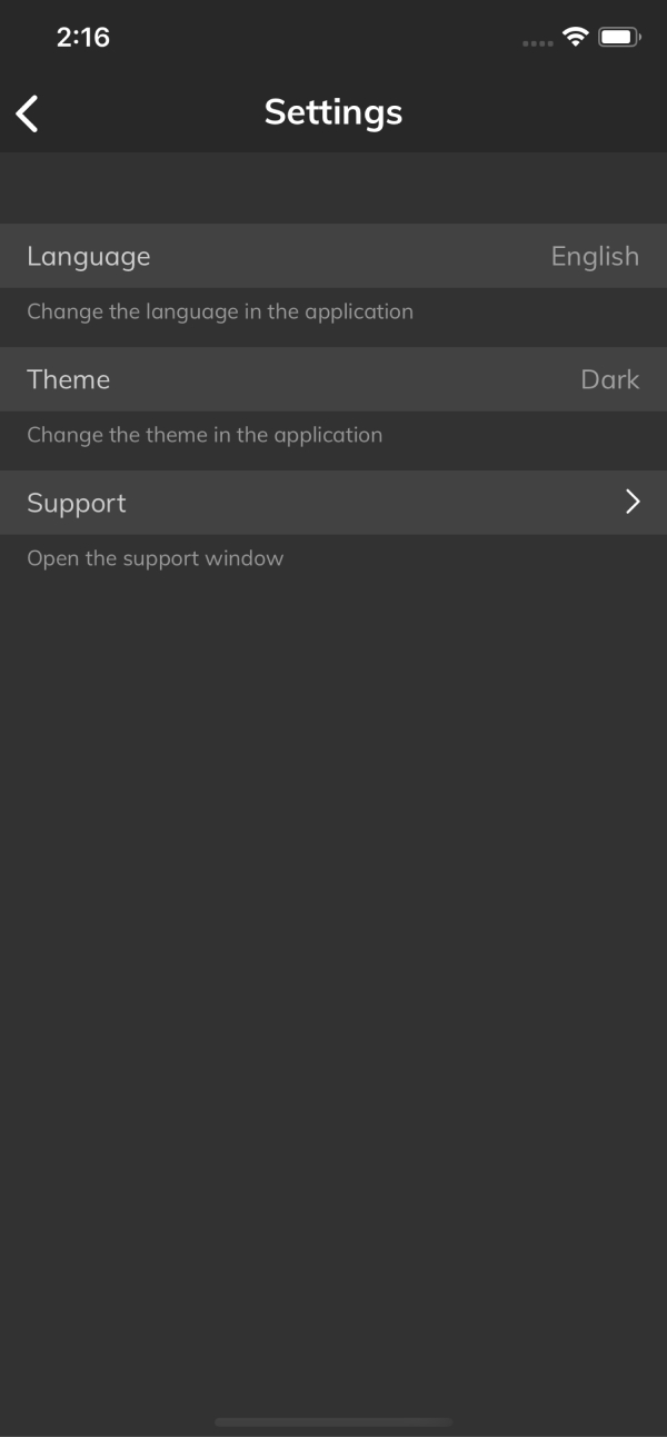 Project screen image